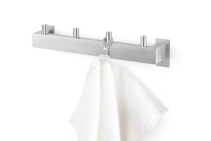 Selection zack 40389 linea wall mounted towel hook rail for 4 towels