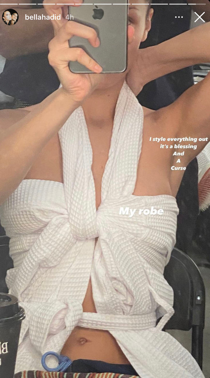 Bella Hadid Looks Better In This Bathrobe Than I Would In A Literal Gown