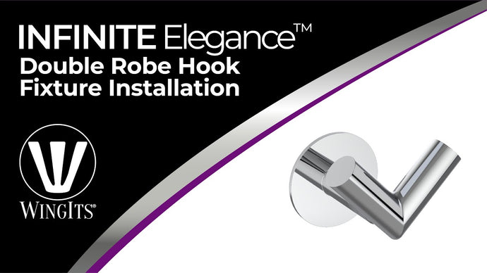 WIngIts® INFINITE Elegance Double Robe Hook Installation by WingIts - The #1 provider of bathroom accessorie