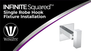 WingIts® INFINITE Squared Single Robe Hook Installation by WingIts - The #1 provider of bathroom accessorie