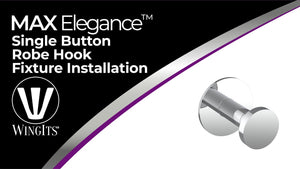 WingIts® MAX Elegance Single Button Robe Hook Installation by WingIts - The #1 provider of bathroom accessorie
