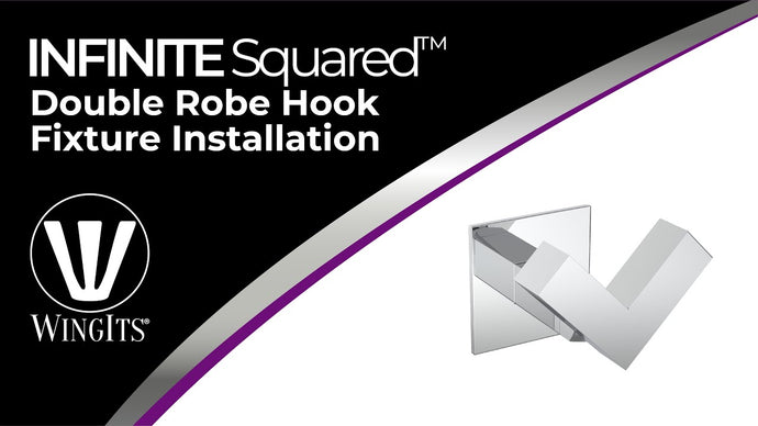 WingIts® INFINITE Squared Double Robe Hook Installation by WingIts - The #1 provider of bathroom accessorie