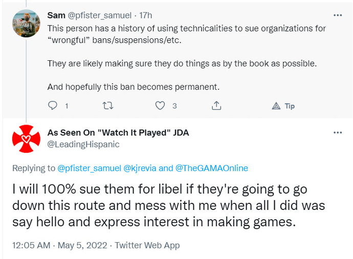 Jon Del Arroz Promises To Sue GAMA After They Suspend Him