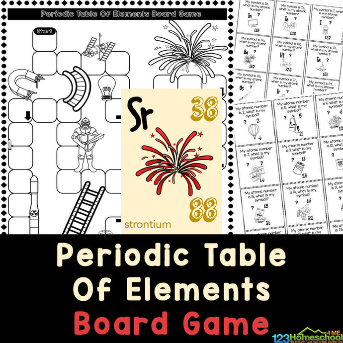 FREE Printable Periodic Table Board Game Activities for Kids