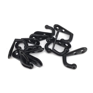 10PCS 30*12*22MM  Small decorative single hook for clothes wall hanger Robe Coat Wall Hanging Hooks Black