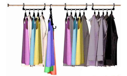 Home Storage Closet Space Clothes Organizer Robe Hooks 10 Magic Hangers