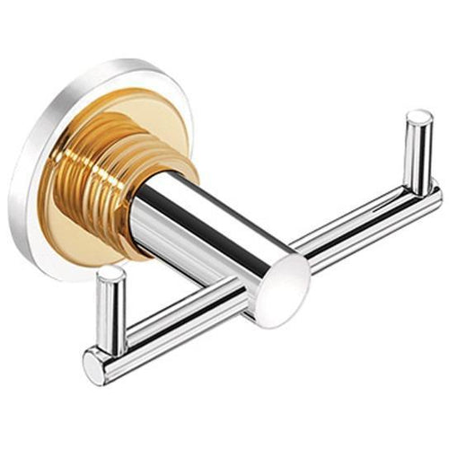 SCBA Versus Wall Double Towel Robe Hook Hanger for Bath Towel Holder, Brass