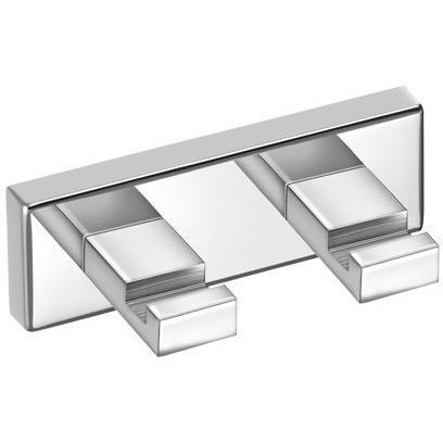 SCBA Enigma Wall Double Towel Robe Hook Hanger for Bath Towel Holder - Brass