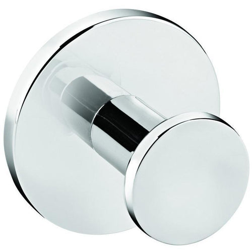Round Self-Adhesive Single Towel Robe Hook Hanger Towel Holder, Polished Chrome