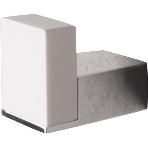 ID Solid Surface White Matte Towel Robe Hook Hanger for Bath Towel Holder, Brass