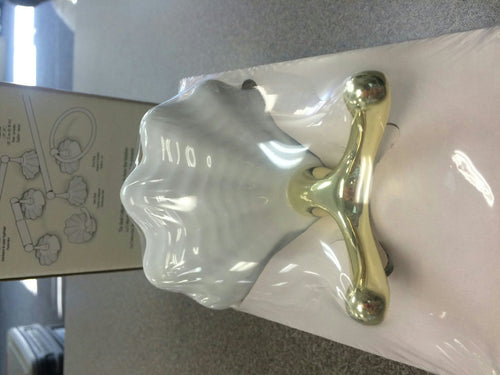 Moen Shell Polished Brass/Porcelain Double Robe Hook 5703WPB