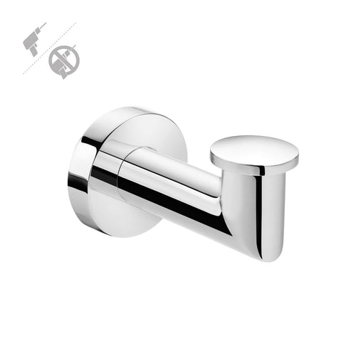 Pomdor Self Adhesive Double Towel Robe Hook Hanger for Bathroom Towel Holder