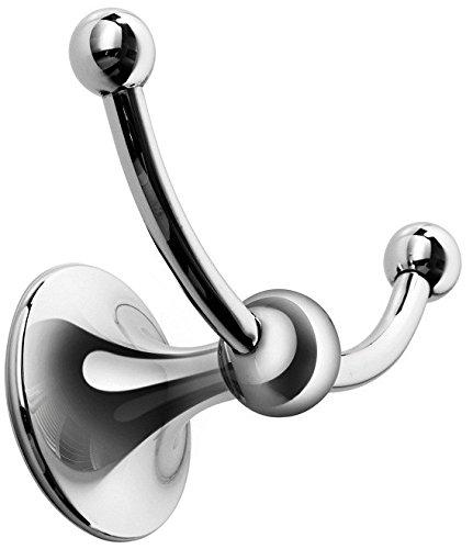 WS Bath Collections Venessia 52939 Venessia Collection Double Robe Hook, Polished Chrome