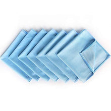 Purchase auto care microfiber glass cleaning cloths towels for windows mirrors windshield computer screen tv tablets dishes camera lenses chemical free lint free scratch free 12x12 blue 8 pack