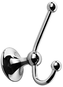 WS Bath Collections Venessia 52938 Venessia Collection Double Robe Hook, Polished Chrome