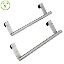 Discover the evelots over cabinet door dish towel bar holders 9 37 stainless steel set 2