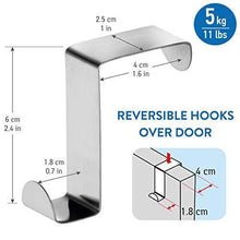 Cheap tatkraft seger over the door hooks reversible z hooks for over the door or cupboard door hold up to 11lbs 5 kg towel holders set of 2 stainless steel