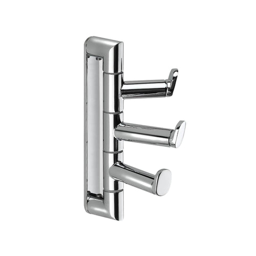 Pomdor Micra Wall Triple Towel Robe Hook Hanger for Bath Towel Holder, Brass