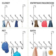 Discover vibrynt decorative over door hook metal storage organizer rack for coats hoodies hats scarves purses leashes bath towels robes men and women clothing
