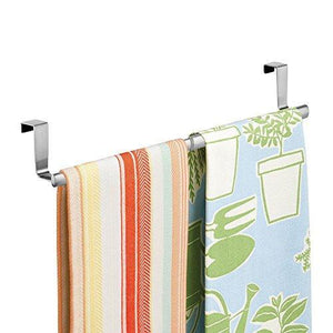 Best binovery adjustable expandable kitchen over cabinet towel bar hang on inside or outside of doors storage for hand dish tea towels 9 25 to 17 wide 2 pack brushed stainless steel