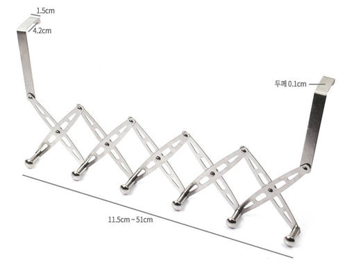 Results win industry stainless steel foldable door hanger multi purpose clothes hat towels door hanger landing hanger