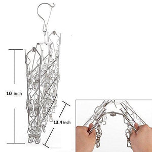 Products stainless steel hanging drying rack collapsible portable clip and drip hanger with 32 overstriking wire clothespins for drying clothing towels diapers underwear socks