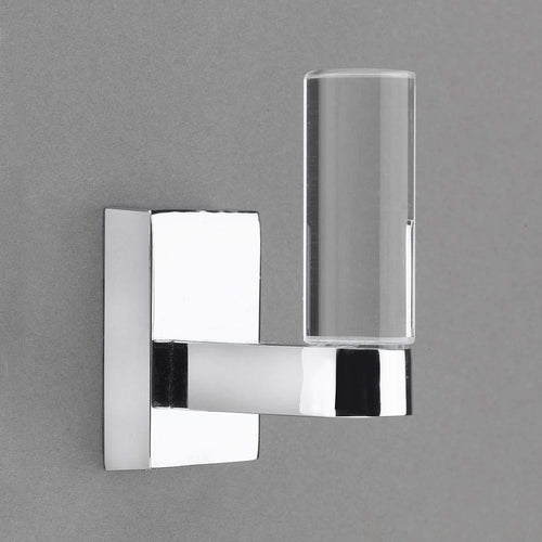 Belle Crystal Collection Polished Chrome Towel Hook/Robe Hook - Good for Kitchen, Bathroom, Bedroom, Or Closet Hardware - 	P100-12/4557