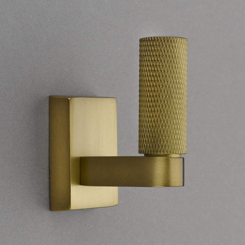 Belle Knurled Collection Burnished Brass Towel Hook/Robe Hook - Good for Kitchen, Bathroom, Bedroom, Or Closet Hardware - P100-11/4556