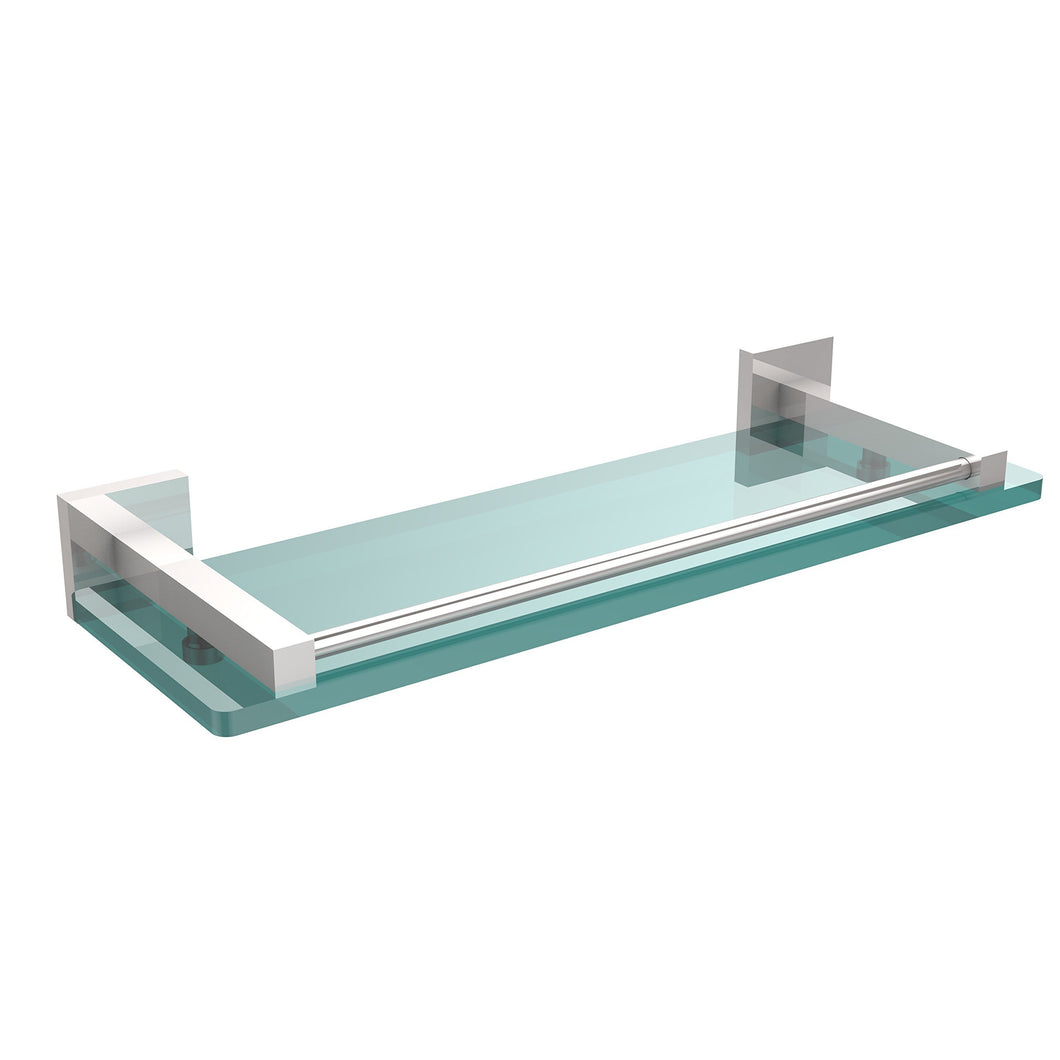 Allld|#Allied Brass MT-1-16-GAL-PC Montero Collection 16 Inch Glass Shelf with Gallery Rail,