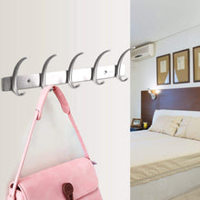 Storage organizer dreamsbaku wall mounted coat hooks rail robe towel racks 5 tri hooks for kitchen bedroom stainless steel