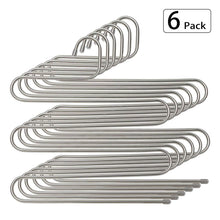 Amazon stephenie 6 pack s type 5 layer stainless steel hanger with multifunctional for pants tie scarf anti skid scarf towel clothes