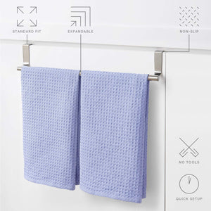 Budget youcopia over the cabinet door expandable towel bar stainless steel