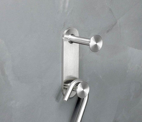 PSBA Towel Double Robe Hook Hanger for Bath, Kitchen Towel Holder Steel Matte
