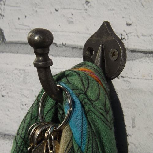 Large Antique Spearhead Single Cast Iron Robe Hook