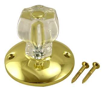 Art Deco Style Clear Glass Robe Hook