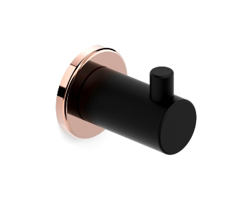 Faucet Pegasi Robe Hook Matte Black and Rose Gold