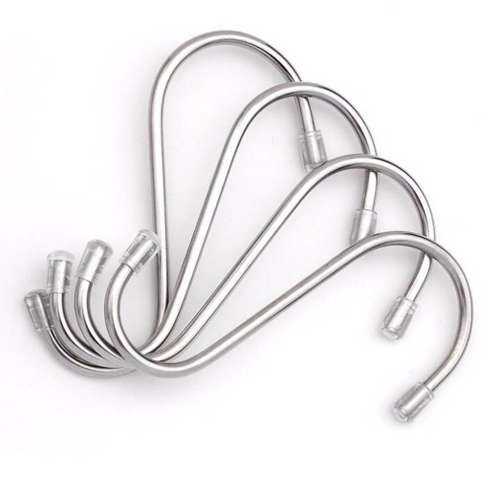 S Shape Hooks Stainless Steel Bathroom Hanger Clasp Rack Robe Hooks Protective