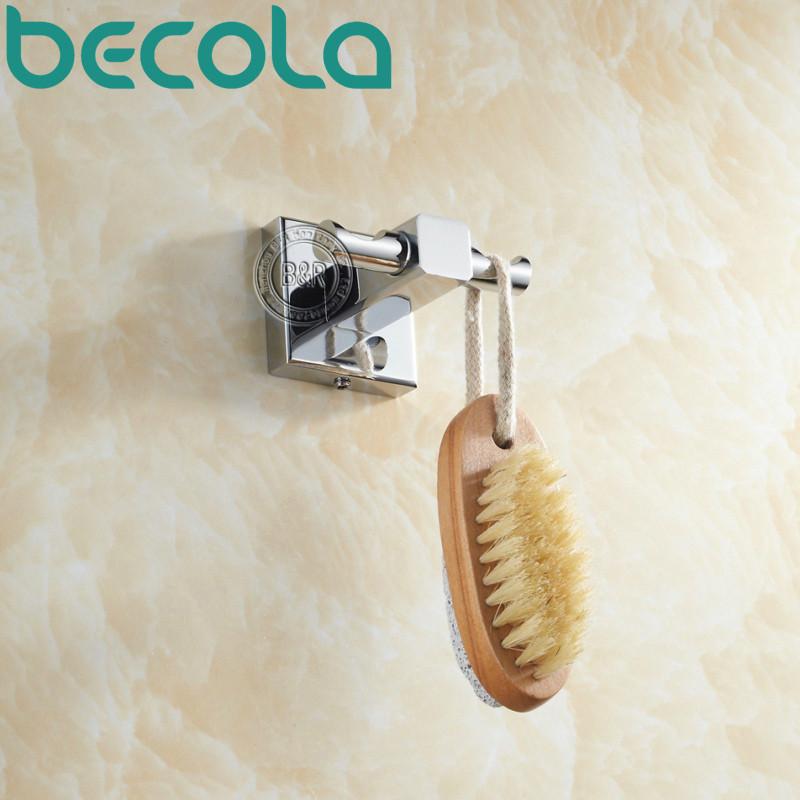Becola Clothes Hook Solid Brass Chrome Finish Bathroom Accessories Robe Hook B87015